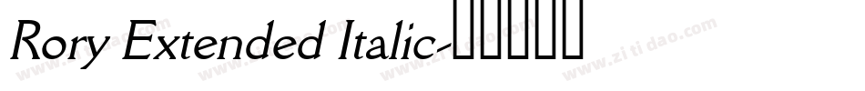 Rory Extended Italic字体转换